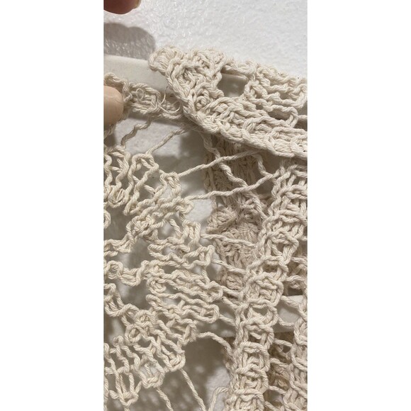 TORRID One Size Beige Crochet Knit Ruana Open Front Swimsuit Coverup - Picture 7 of 7